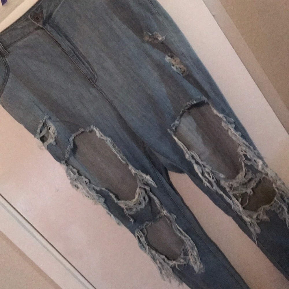 Distressed jeans